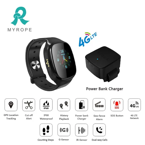 Anti-Cut Sounds Alarm Offender Mangement 4G Smart Watch GPS Tracker