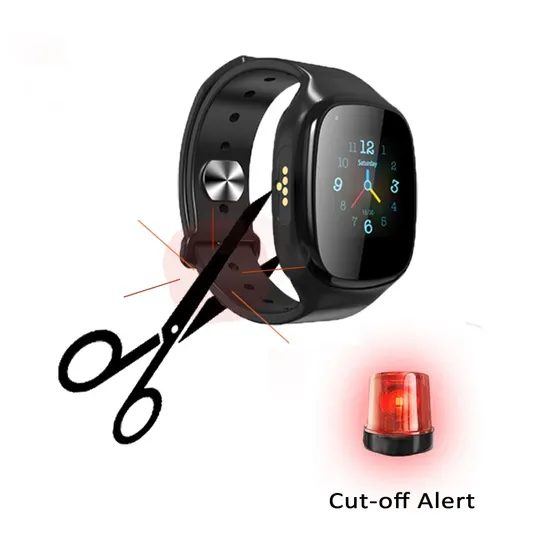 Pulsera de seguimiento GPS resistente al agua IP68 anti corte 4G