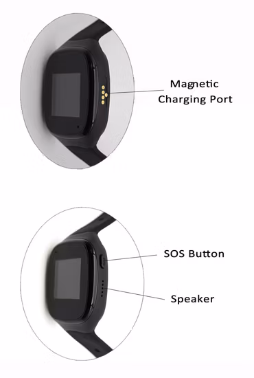 Anti-Cut Powerbank Carga Delincuente Mangement 4G Smart Watch GPS Tracker
