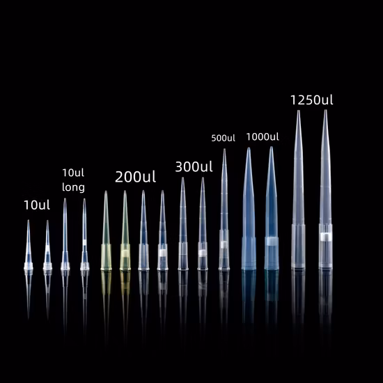 Suministros de laboratorio de plástico universales estériles desechables de alta calidad Puntas de pipeta en rack de longitud extendida con filtro 10UL